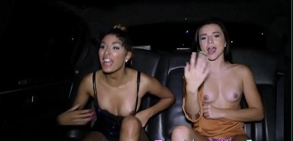  Two teenage whores get fucked in threeway